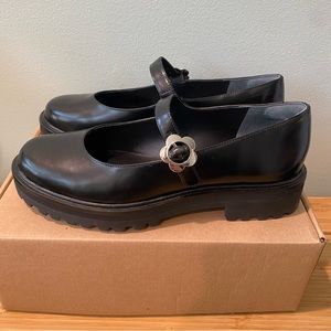 Reformation Adalynn Chunky Maryjane Mary Jane Loafers Black